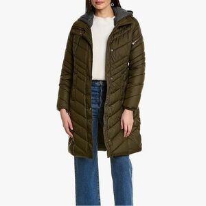 Marc New York Dark Green Quilted Puffer Coat